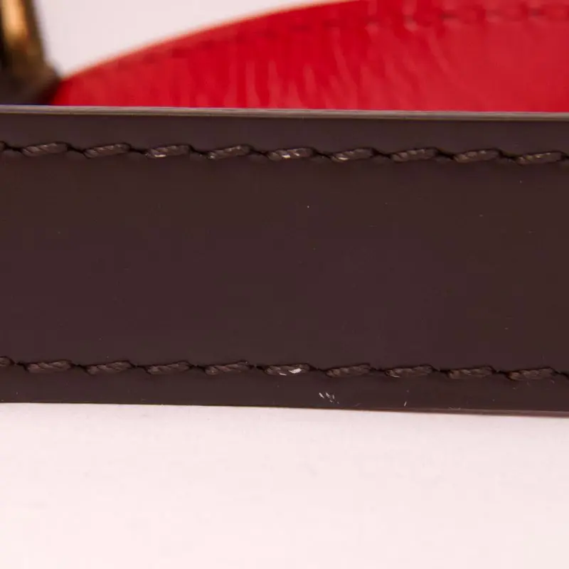 Close-up of a leather belt strap.