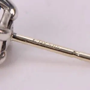 Close-up of a sterling silver jewelry clasp.