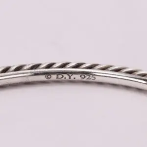 Silver bracelet with © D.Y. 925 engraving.