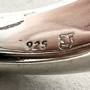 Silver jewelry with 925 hallmark stamp.