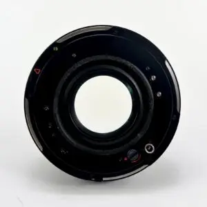 Camera lens viewed from the rear side.