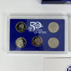 50 State Quarters in protective display case.
