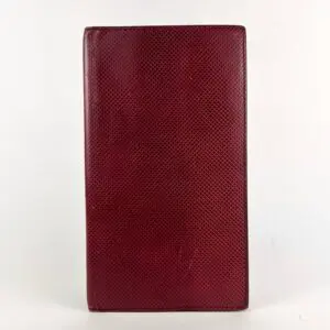 Bottega Veneta Vintage Maroon Leather Checkbook Wallet Entrupy