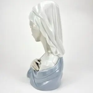 Porcelain bust of a veiled woman.