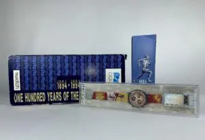 Vintage Swatch Watch 1996 Atlanta Olympics KALOS Greek Run SCZ102