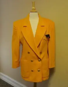 Escada by Margaretha Ley Orange Suit Jacket Blazer Size 42