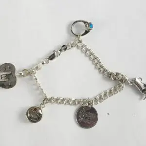 Sterling Silver Skating Birthday Heart Rocker Smiley Face Engagement Charm Br...