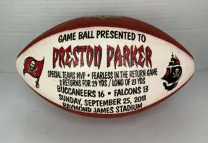 Tampa Bay Buccaneers Preston Parker Game Football