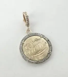 Heavenly Vices 10k Gold 925 Silver Diamond Stories Antique Love Token Pendant