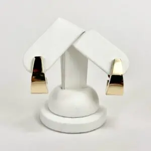 14k Yellow Gold J-Hoop Lever Back Earrings