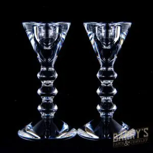 Baccarat Vega Pair of Candlesticks Candle Holder 5 3/4"