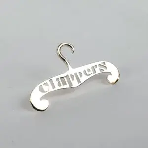 14k Yellow Gold "Clappers" Closet Hanger Unique Pin 1 1/8''