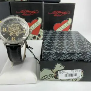 Ed Hardy watch with original packaging box.