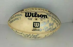 Randy Moss Preston Parker Signed Football - 2005