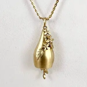 10k Yellow Gold Gwen Barba Blossom Bell Pendant