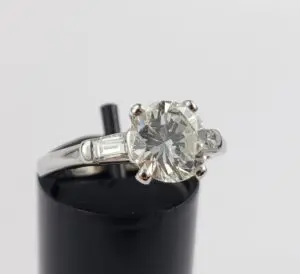 14k White Gold 1.86ctw 1.51ct GIA I/SI2 Round Brilliant Diamond Engagement Ring