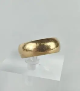 18k Yellow Gold Vintage Posey Convex 8mm Wedding Band Ring 9.25''