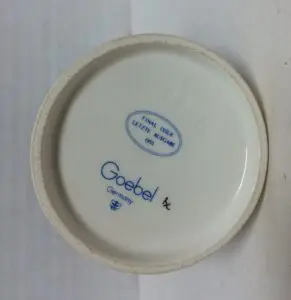 Goebel Germany plate base with markings.