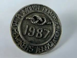 Plymouth Cordage Ropemakers Association 1987 Sterling Silver 925 Pin