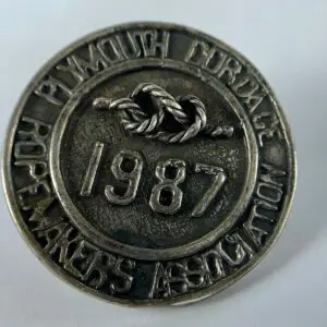 Plymouth Cordage Ropemakers Association badge, 1987.