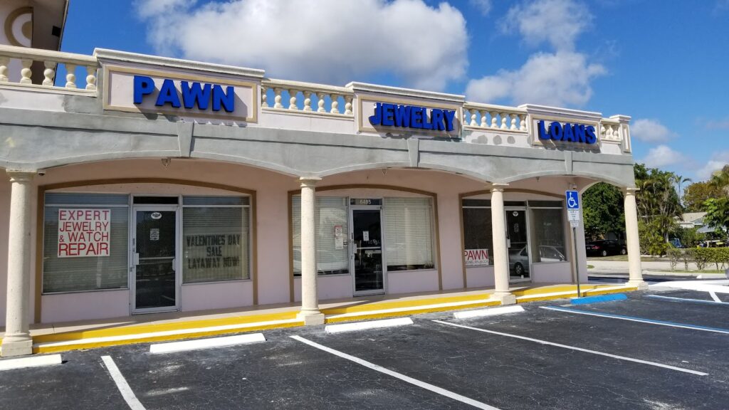 Barrys Pawn And Jewelry Store Front In Boca Raton, Florida