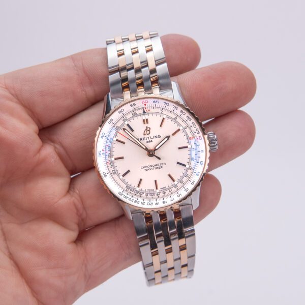 Breitling Navitimer Automatic 41mm U17329 Two Tone Rose Gold Watch - Image 4