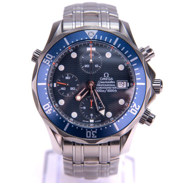 2006 Omega Seamaster 300m 2599.80 Chronograph Blue Automatic 41.5mm Watch - Image 4