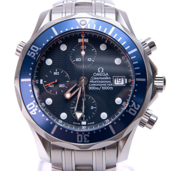 2006 Omega Seamaster 300m 2599.80 Chronograph Blue Automatic 41.5mm Watch - Image 5
