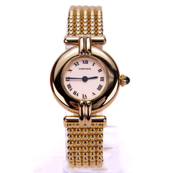 Cartier Ref 1980 Colisee 750 18k Gold Beadded Bracelet 24mm Watch w Box/Booklets - Image 4
