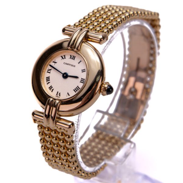 Cartier Ref 1980 Colisee 750 18k Gold Beadded Bracelet 24mm Watch w Box/Booklets - Image 7