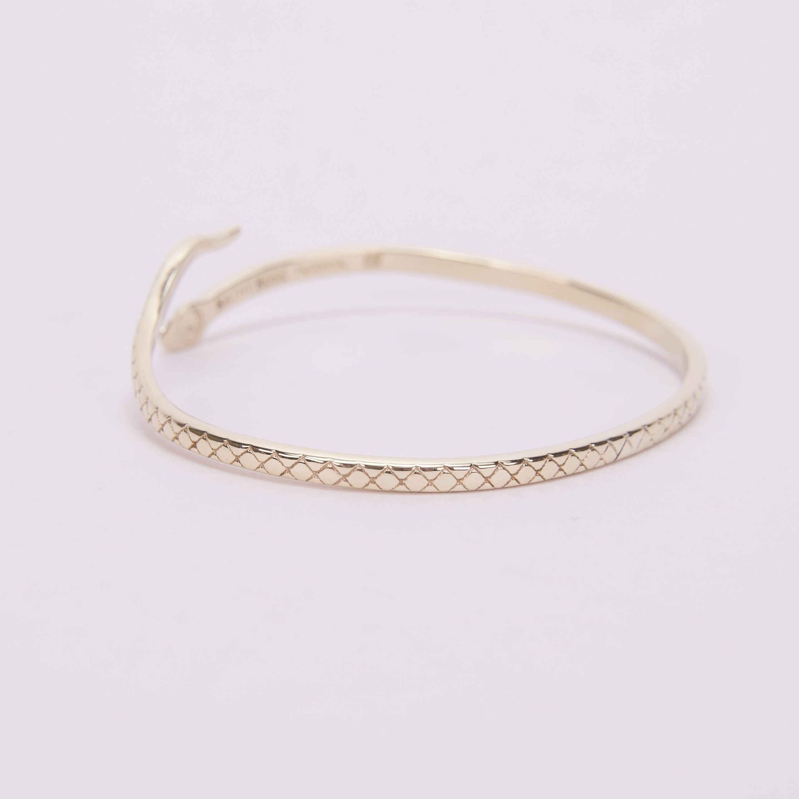 Kathy Rose Roseark 14k Yellow Gold Diamond Snake Cuff Bangle - Image 6