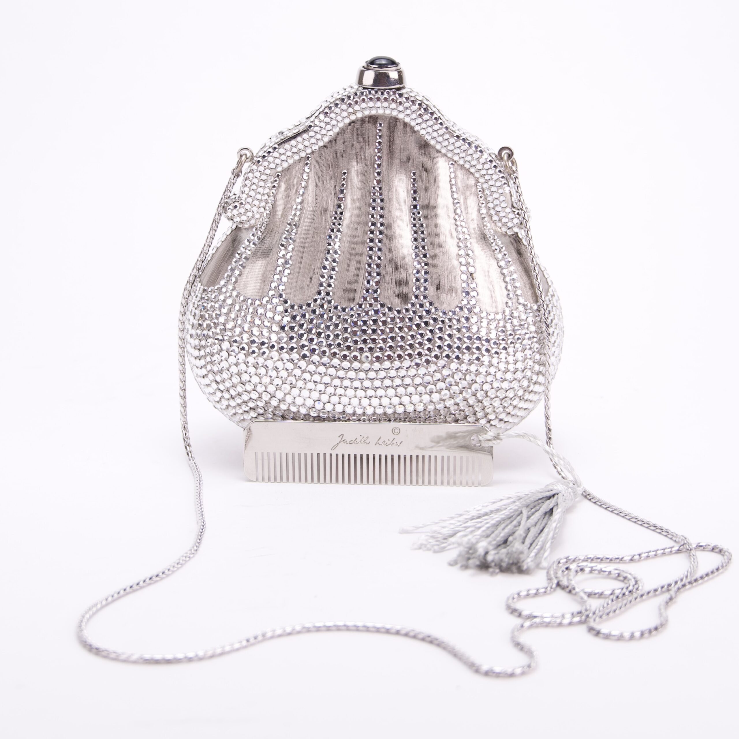 Judith Leiber Vintage Chatelaine In Silver Clutch Shoulder Bag