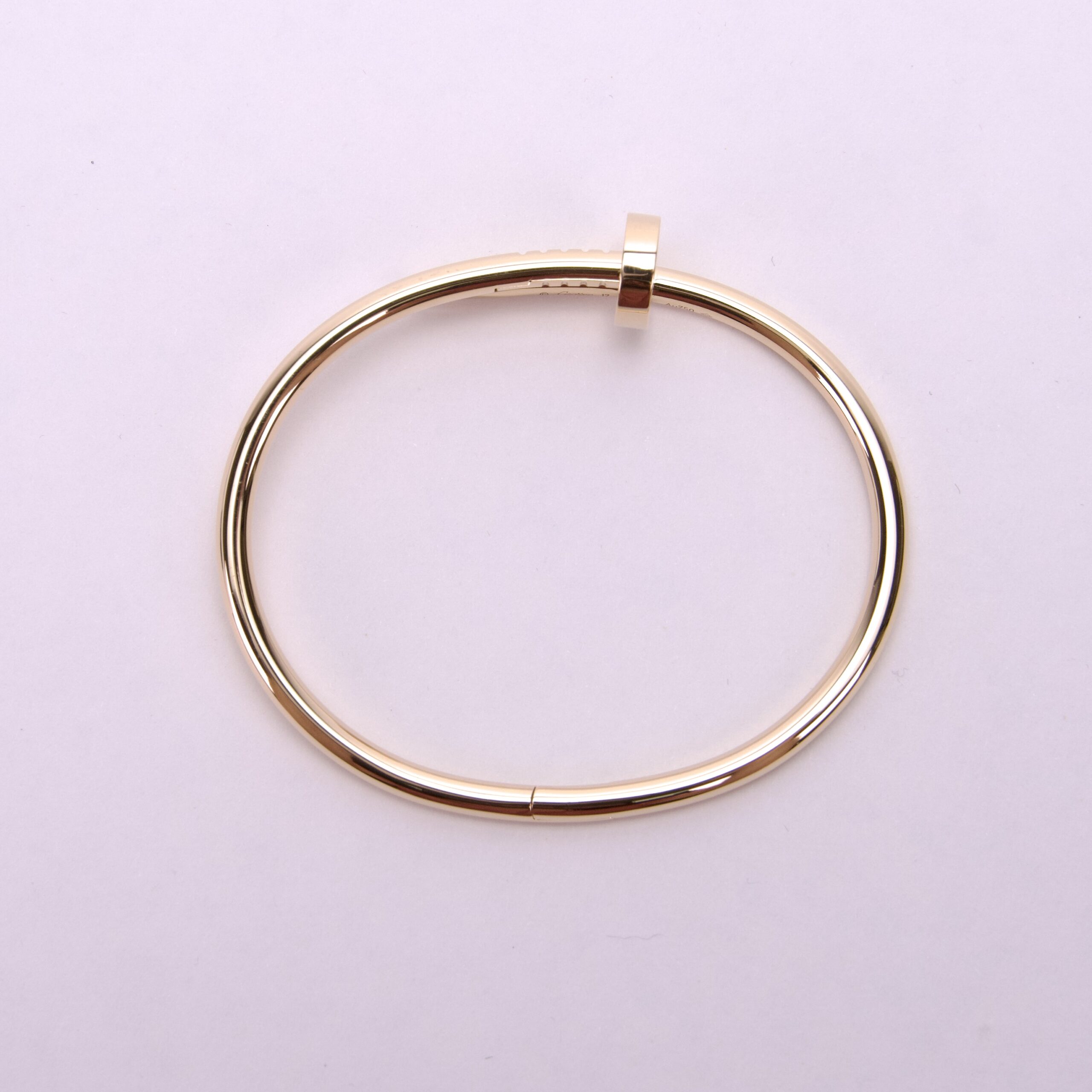 Cartier 18k Yellow Gold Juste un Clou Classic Nail Bracelet Size 17 - Image 8