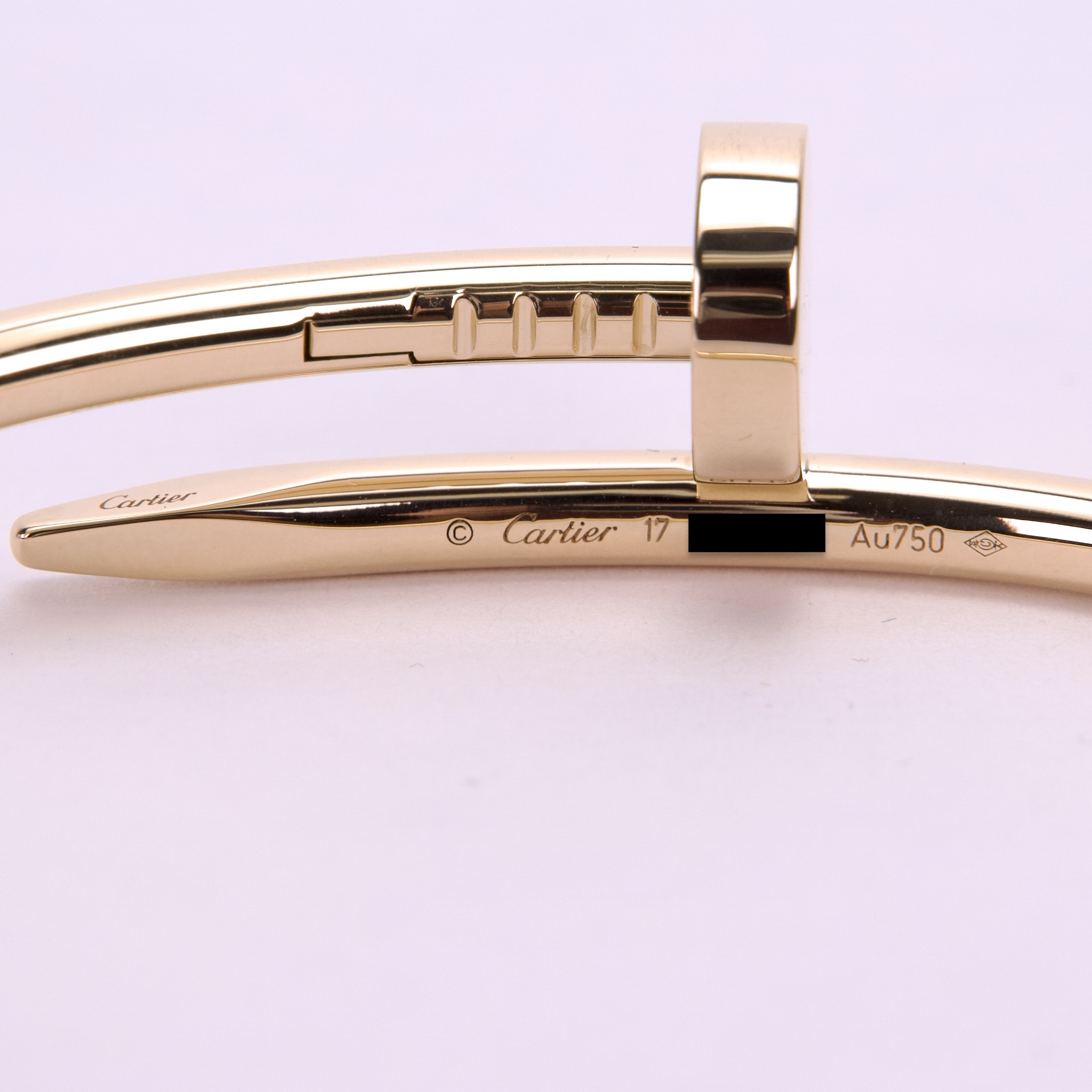 Cartier 18k Yellow Gold Juste un Clou Classic Nail Bracelet Size 17 - Image 10