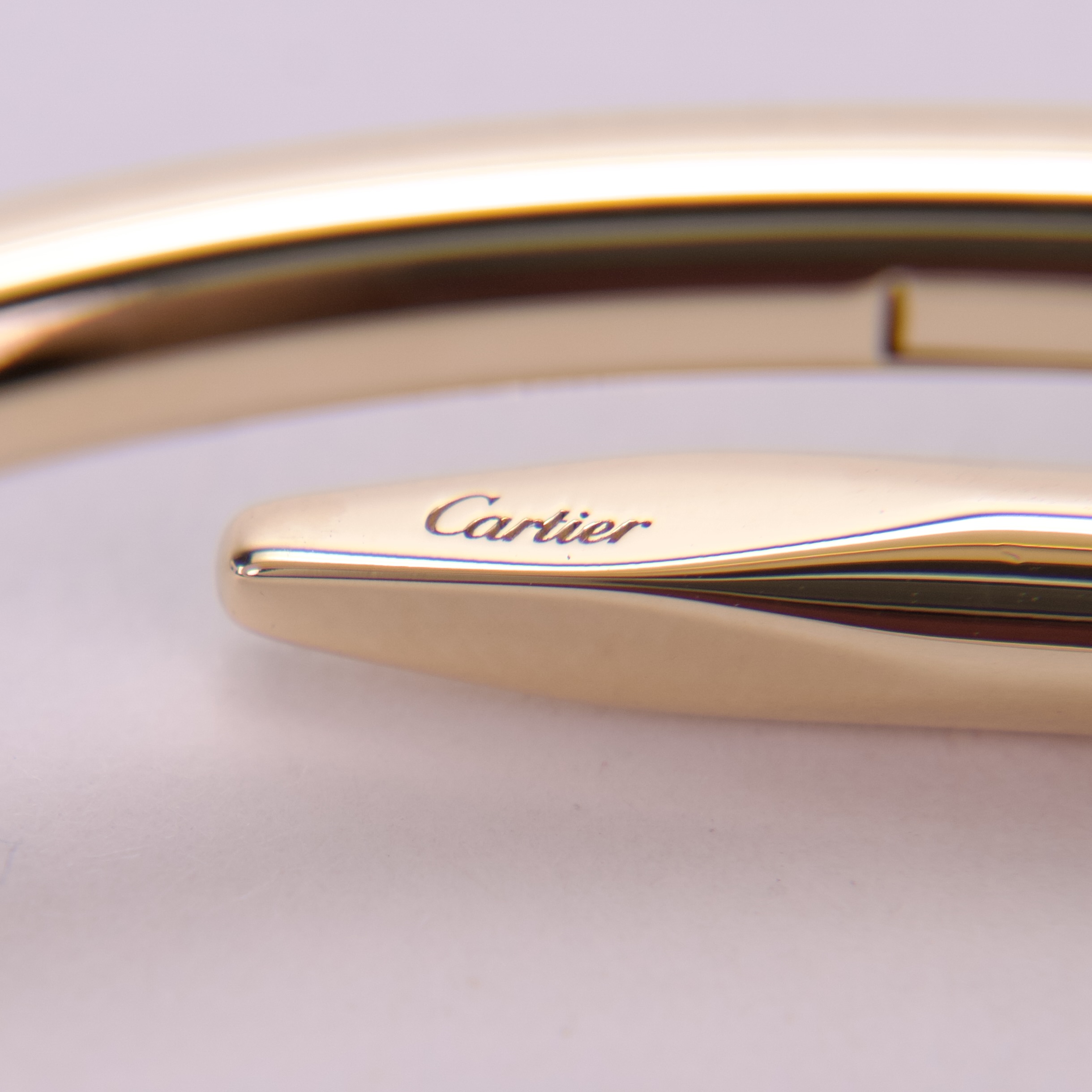 Cartier 18k Yellow Gold Juste un Clou Classic Nail Bracelet Size 17 - Image 11