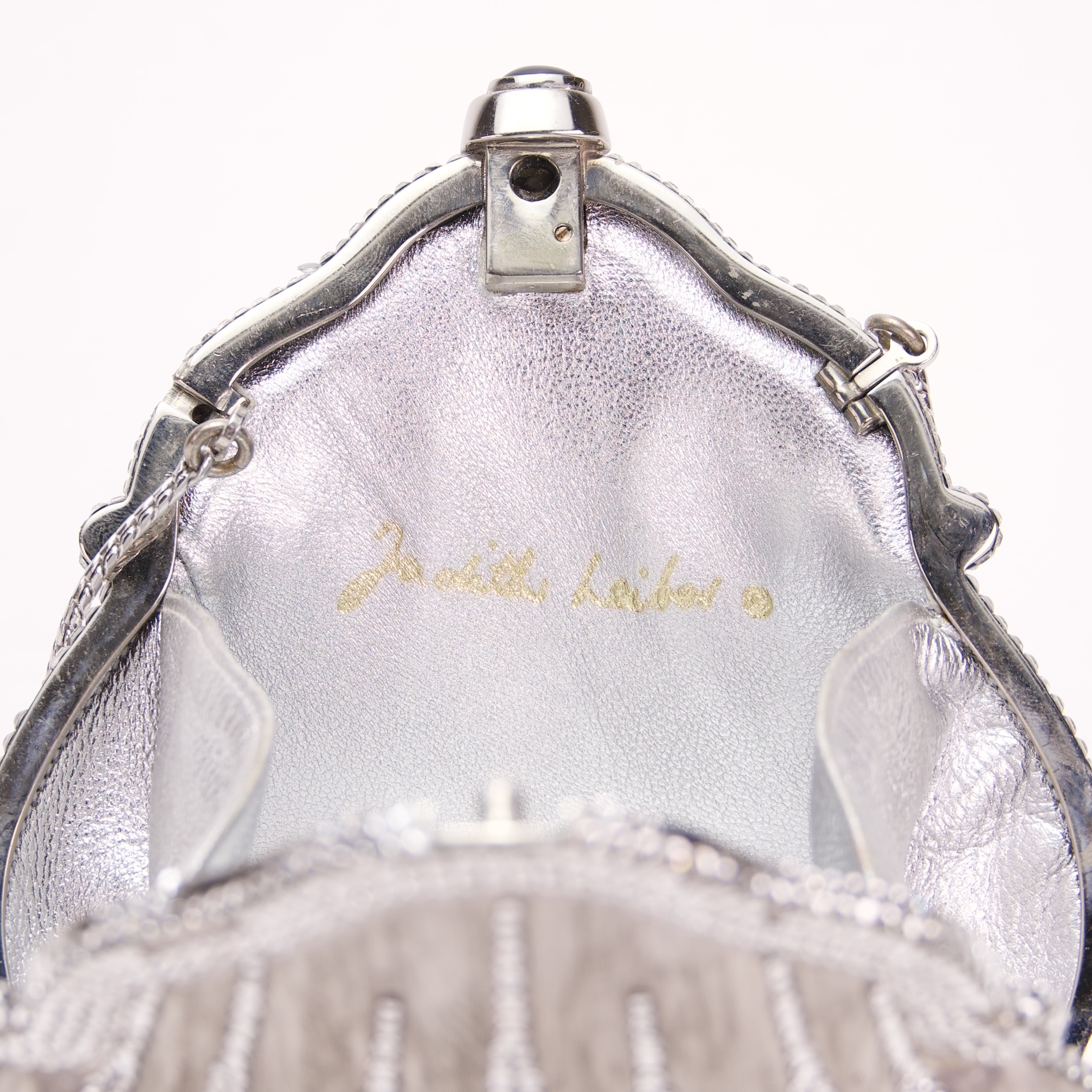 Judith Leiber Vintage Chatelaine In Silver Clutch Shoulder Bag - Image 11