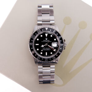 Rolex 16700 GMT Master 1990 Black Stainless Watch