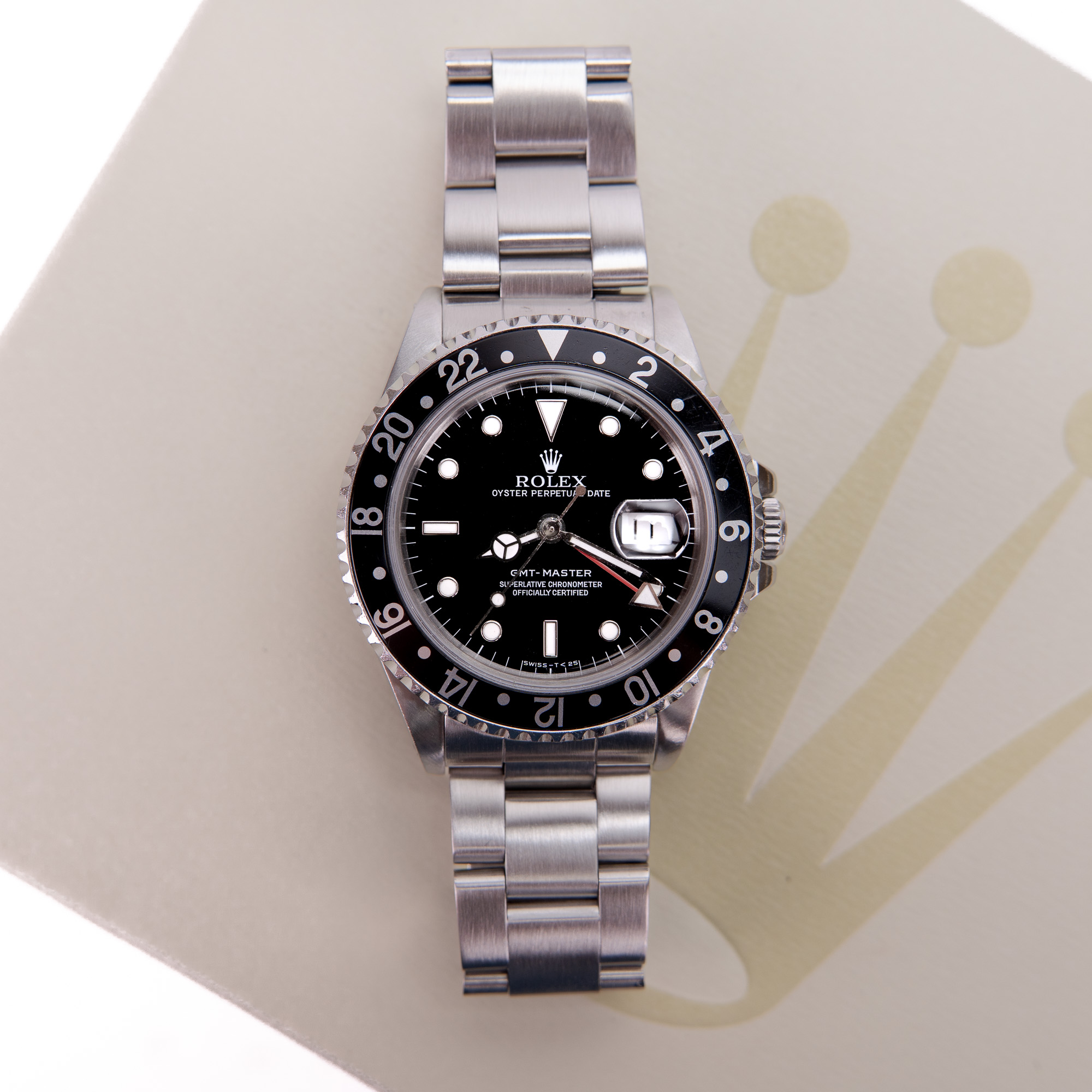 Rolex 16700 GMT Master 1990 Black Stainless Watch
