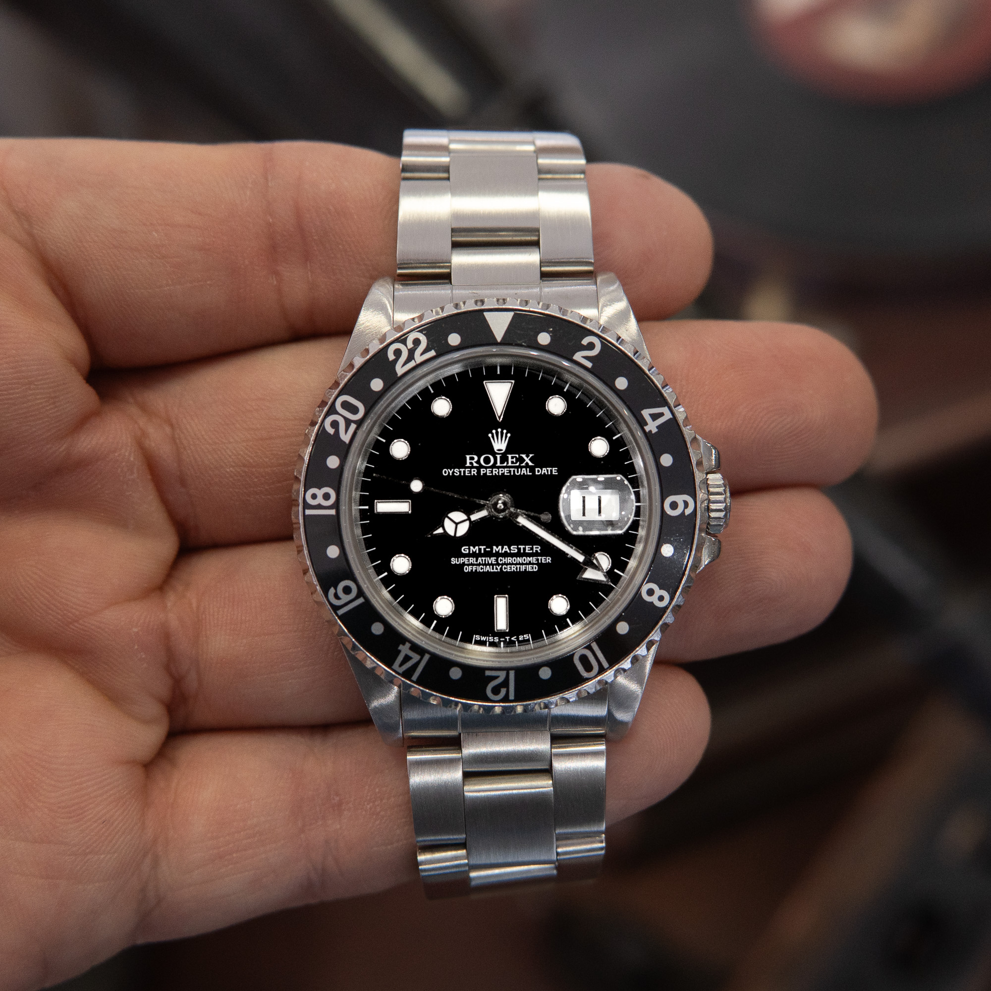 Rolex 16700 GMT Master 1990 Black Stainless Watch - Image 3
