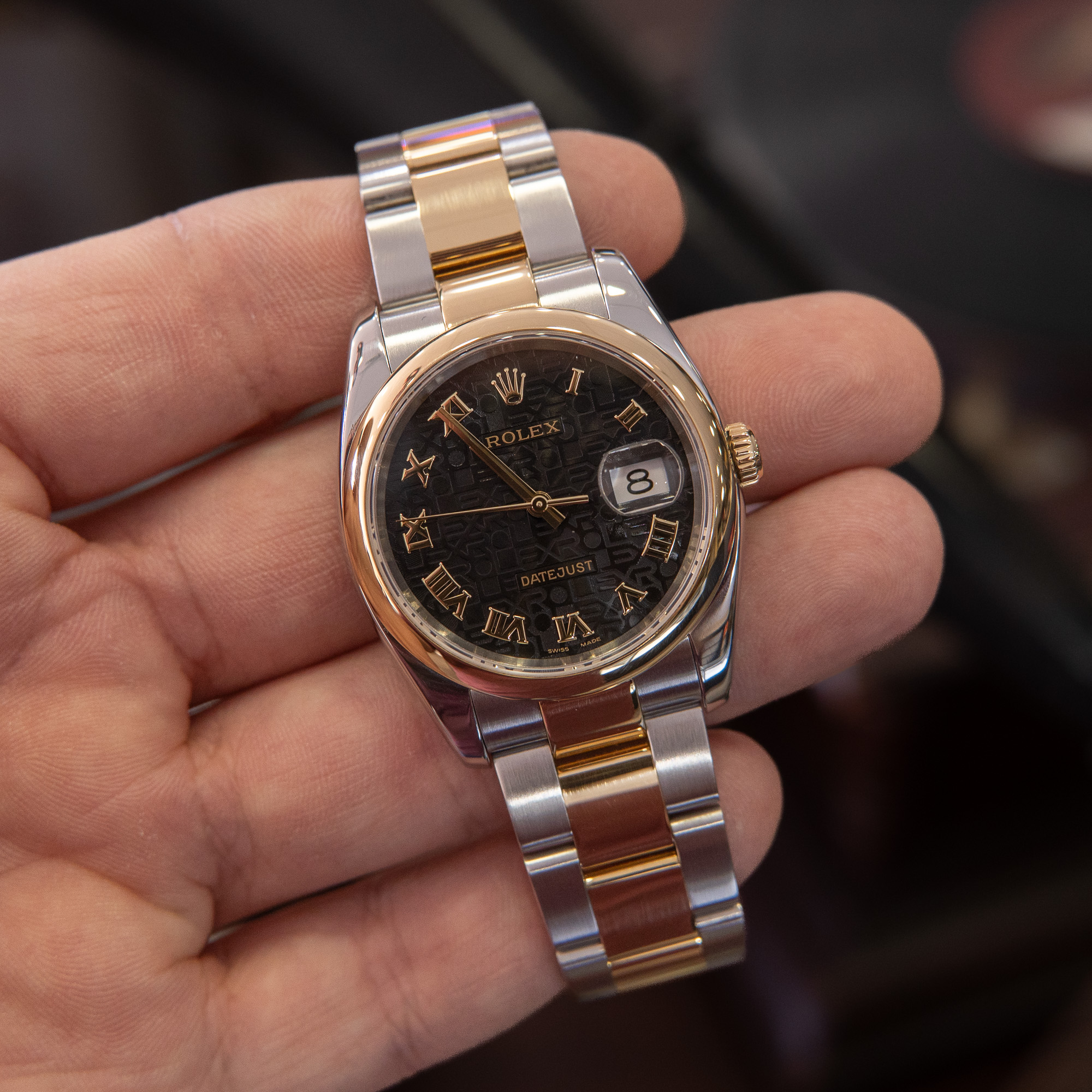 Rolex Datejust 16203 36mm Black Jubilee Dial Two Tone Oyster Bracelet Watch - Image 6