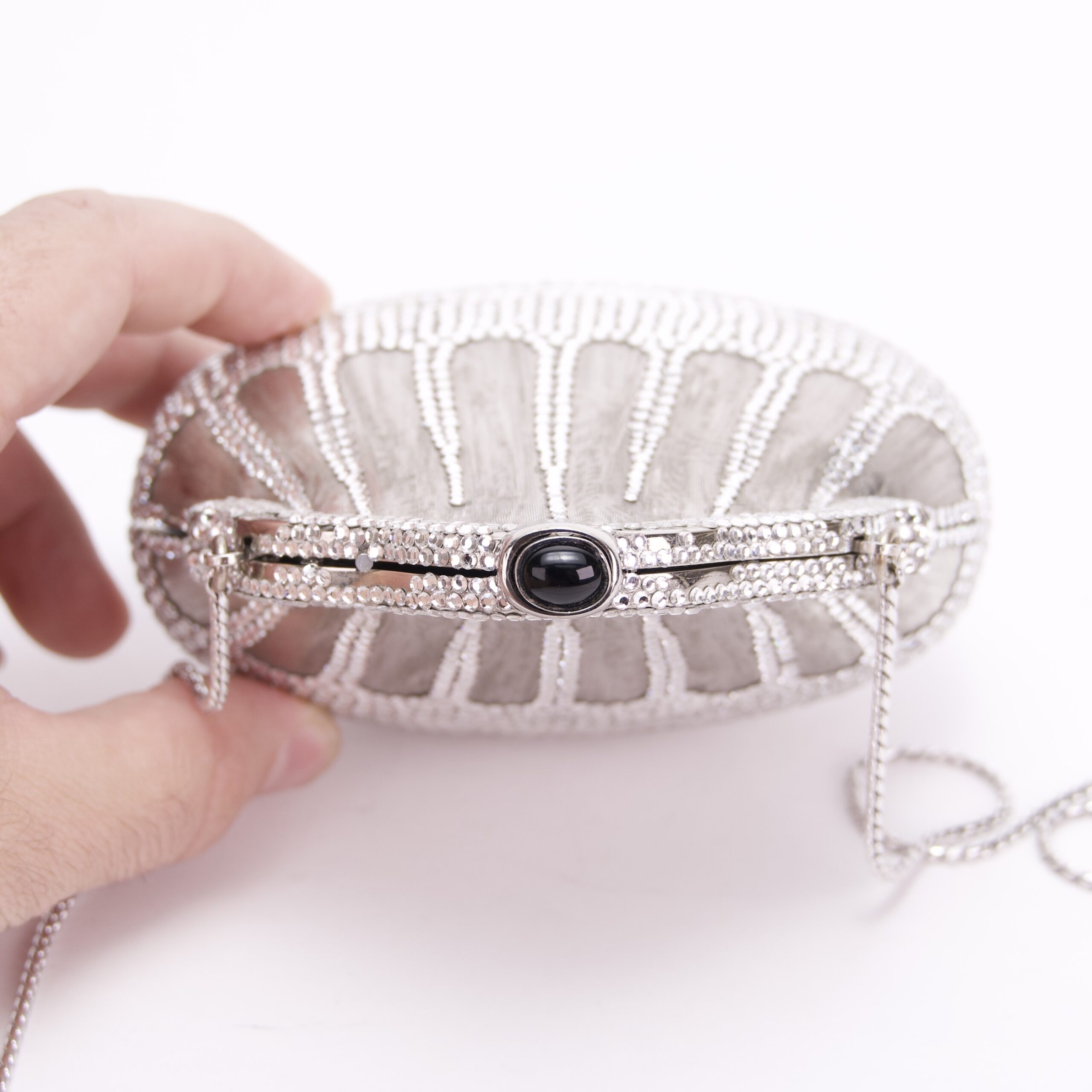 Judith Leiber Vintage Chatelaine In Silver Clutch Shoulder Bag - Image 8