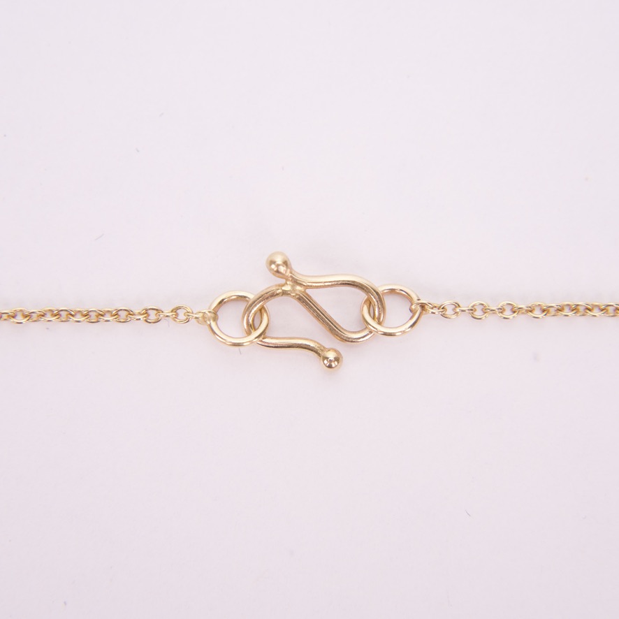 Jeanine Payre 18k Yellow Gold Diamond Floral Rilke Quote Drop Pendant Necklace - Image 8