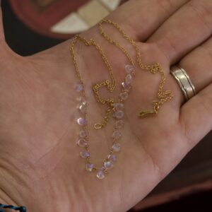 Anne Sportun 18k Yellow Gold Teardrop Moonstone Beaded Necklace 17''