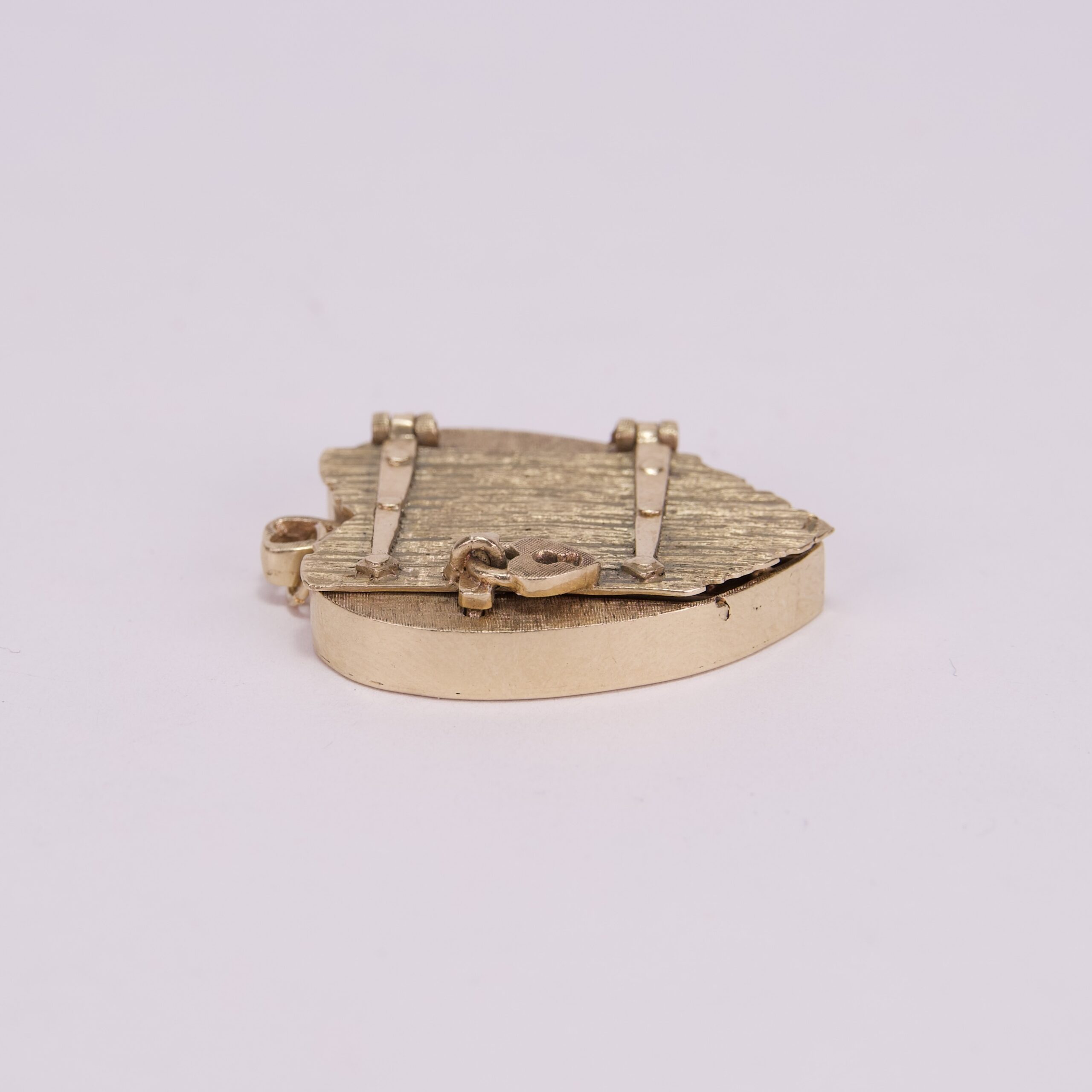 Vintage 14k Yellow Gold "Prisoner Of Love" Large Heart Locket Pendant - Image 7