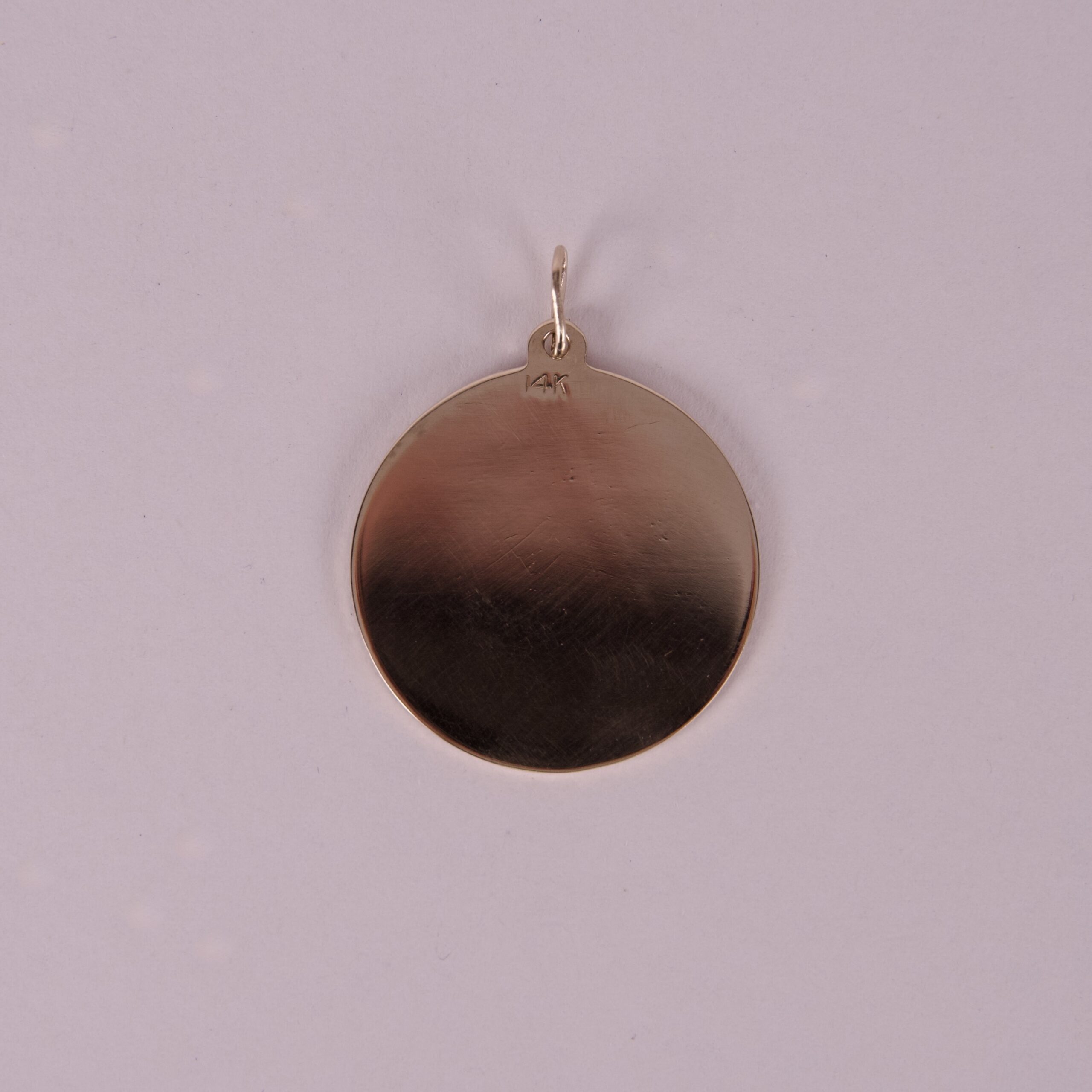 14k Yellow Gold Vintage Star of David Tzion Medallion Pendant 1.25'' - Image 5