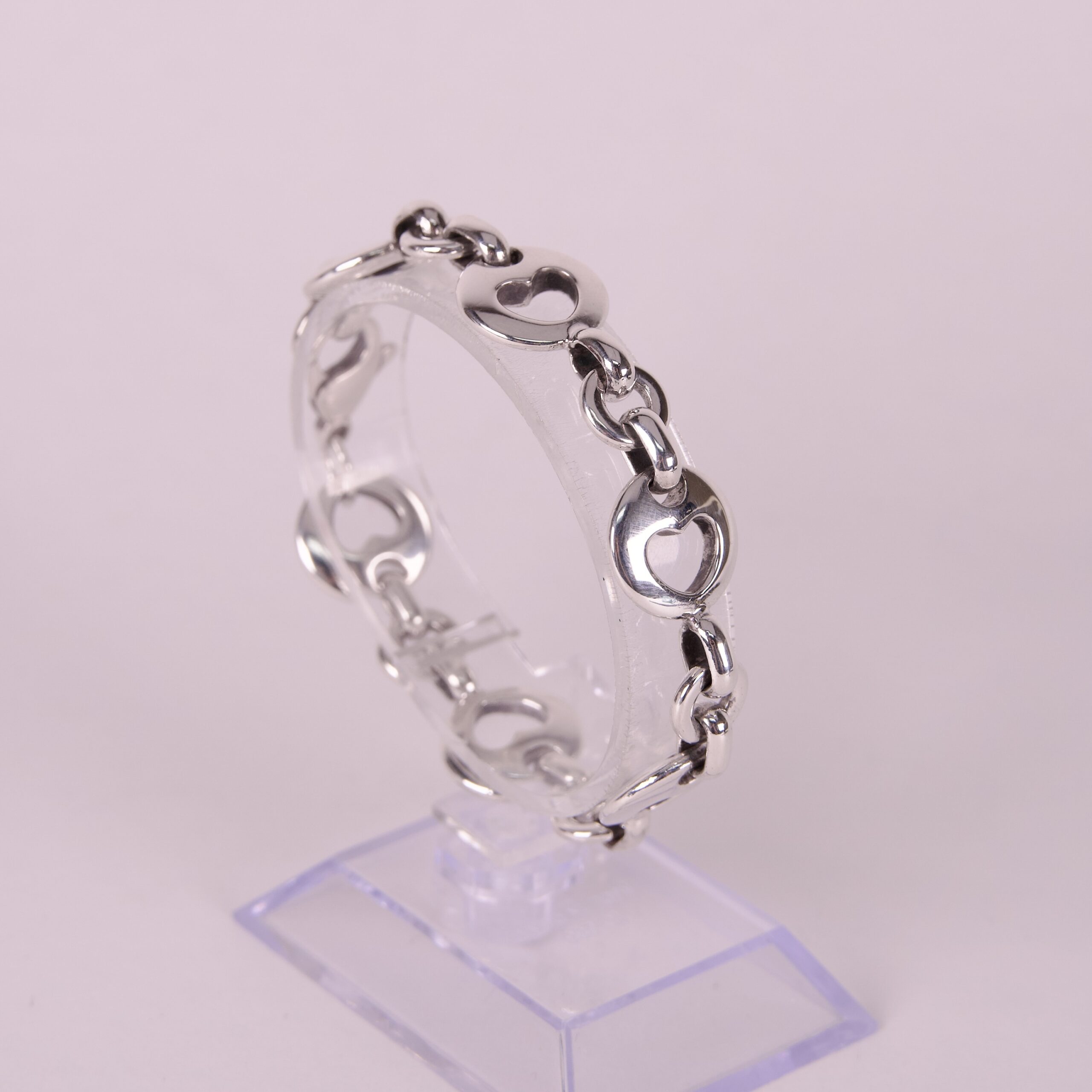 Tiffany & Co. Stencil Heart 1999 Bracelet 7.25'' - Image 3