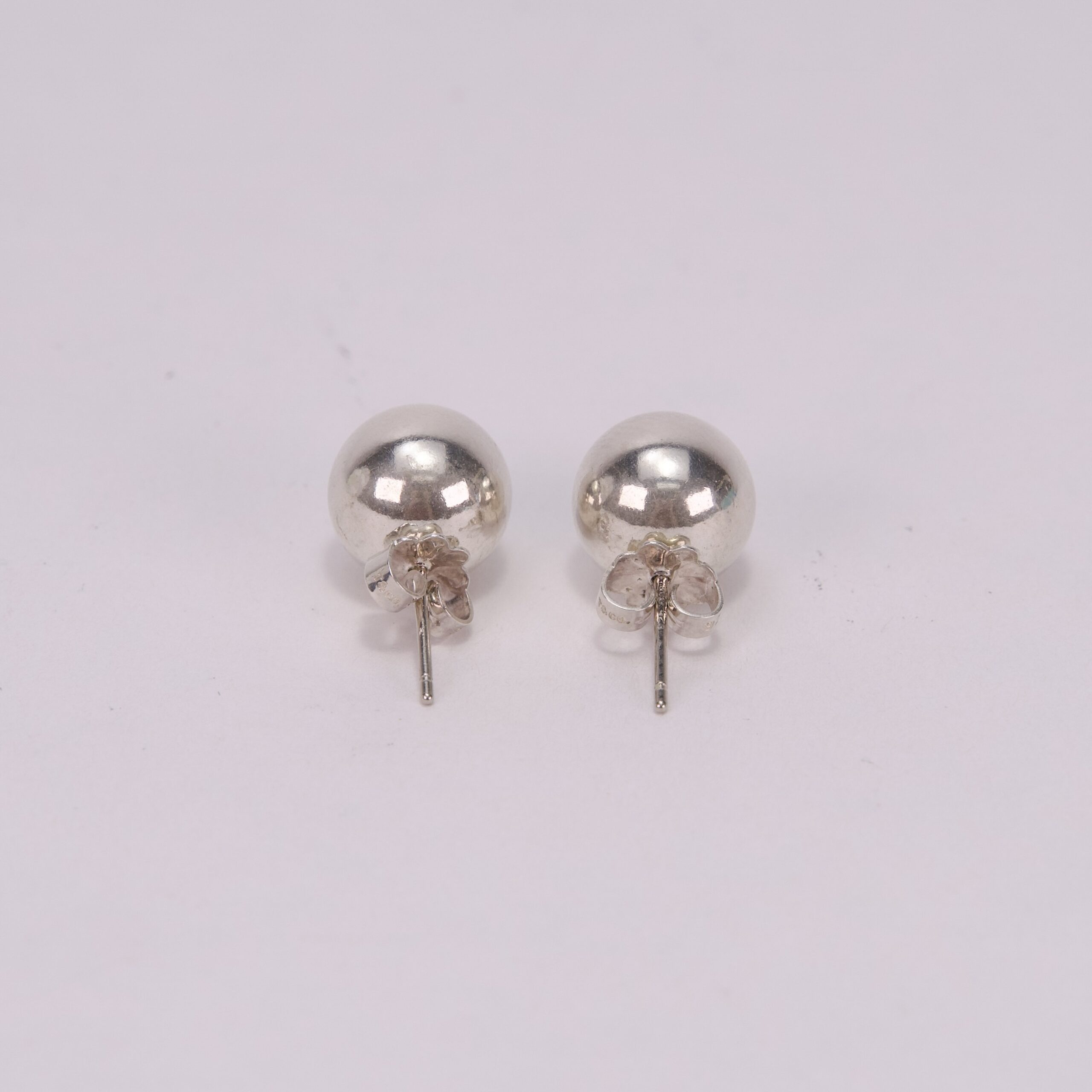Tiffany & Co. 925 Sterling Silver 10mm Ball Stud Earrings - Image 4