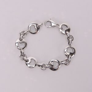 Tiffany & Co. Stencil Heart 1999 Bracelet 7.25''