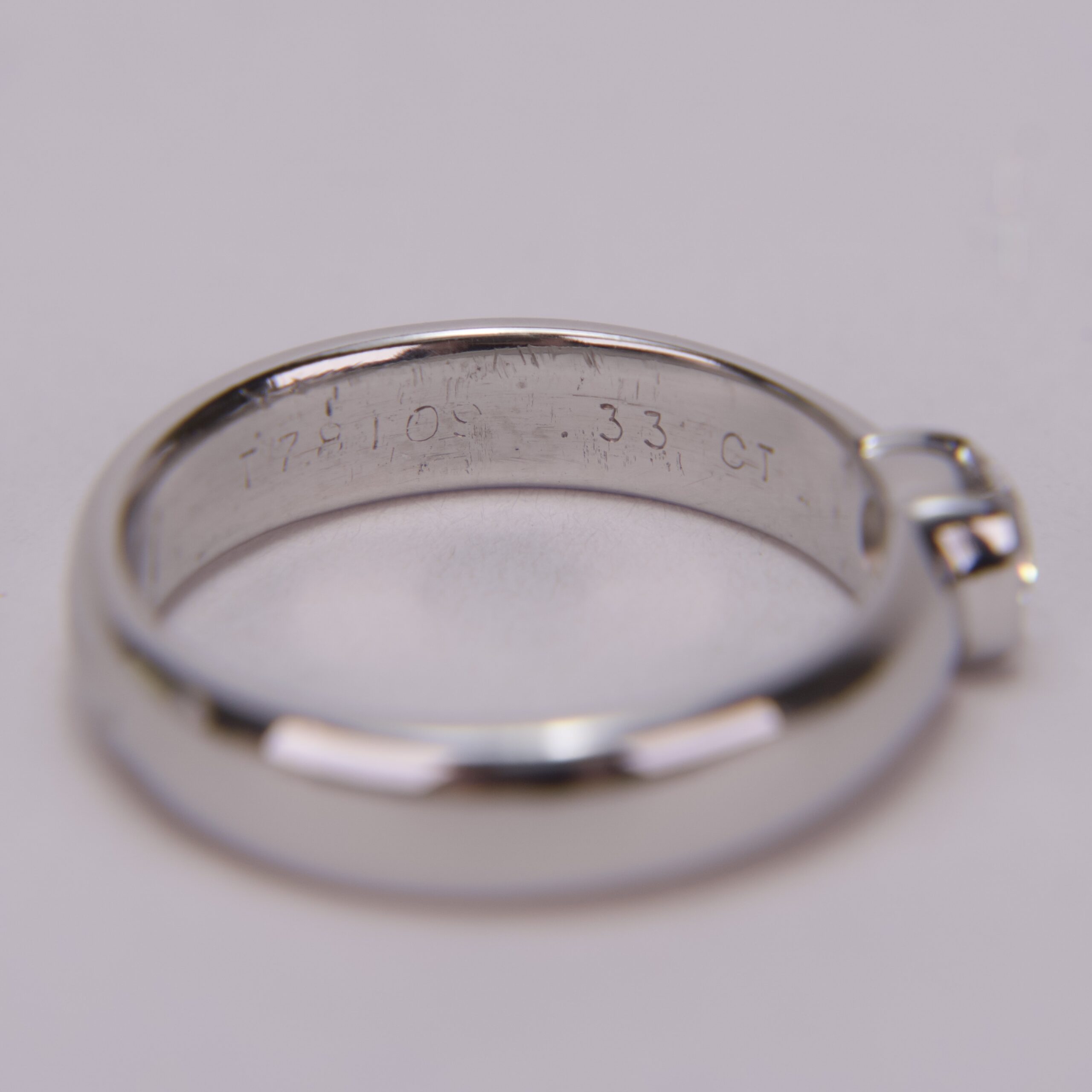 Tiffany & Co. 950 Platinum Etoile .33 Diamond Engagement Ring 5.75'' - Image 9