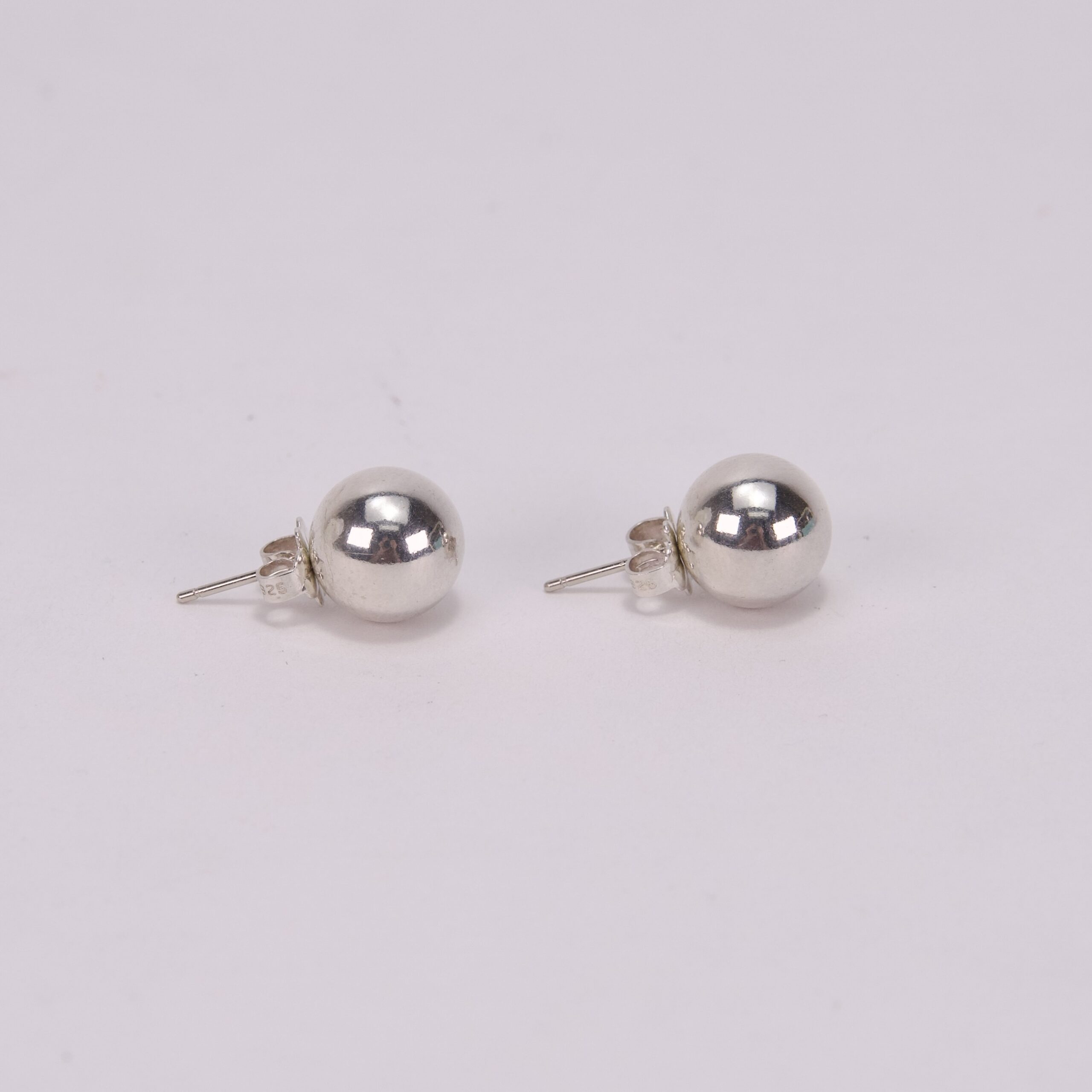 Tiffany & Co. 925 Sterling Silver 10mm Ball Stud Earrings - Image 3